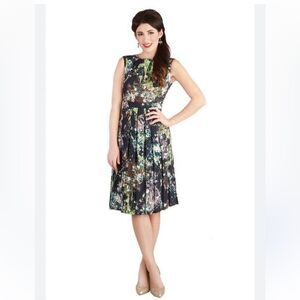 ModCloth Myrtlewood California Green Woodland Crystals Gem Fit & Flare Dress M